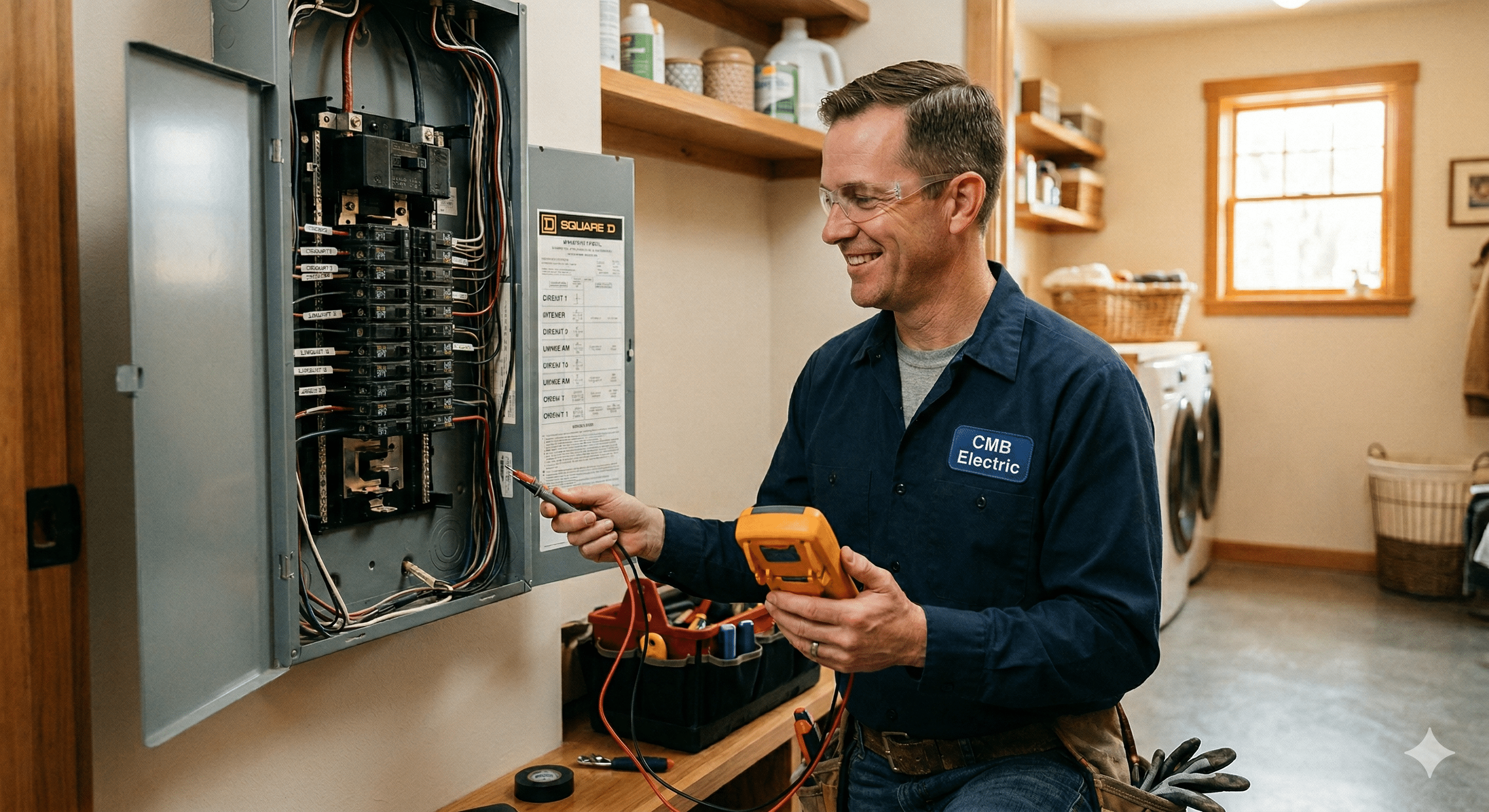 technician working on a electrical panel
